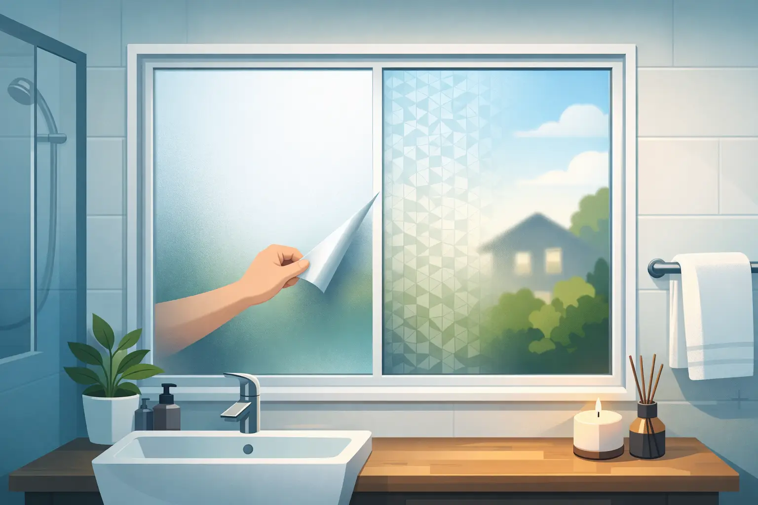 Beste Sichtschutzfolien für Badezimmerfenster