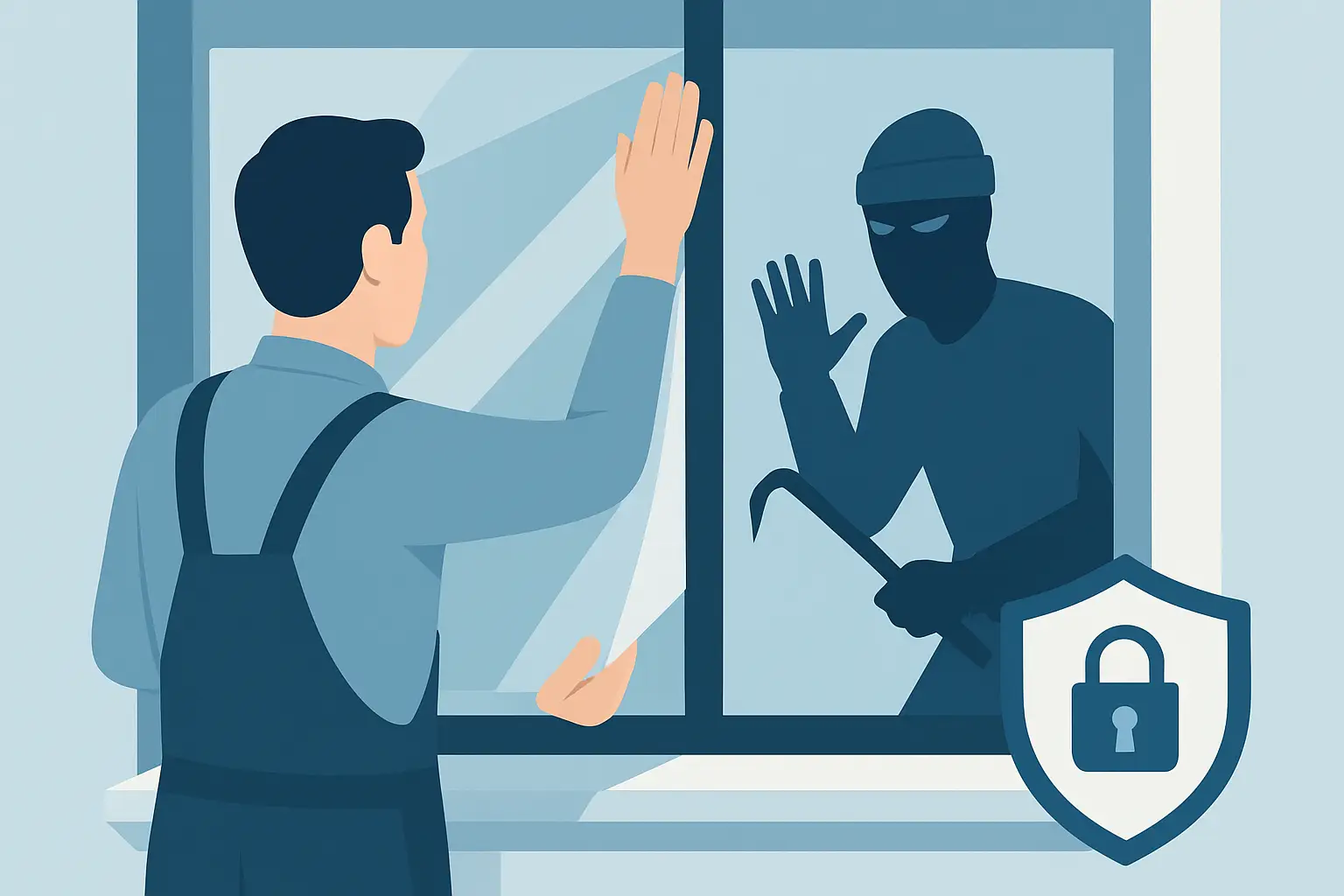 Einbruchschutzfolie am Fenster nachrüsten
