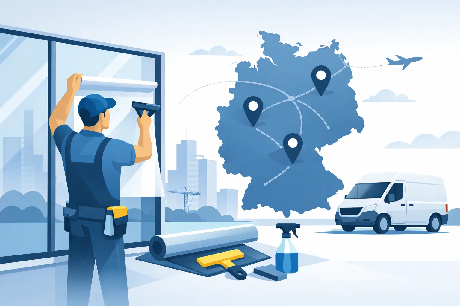 Fensterfolie mit Montage Kassel und bundesweit