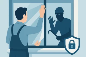 Mehr über den Artikel erfahren Einbruchschutzfolie am Fenster nachrüsten