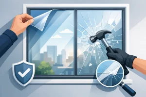 Mehr über den Artikel erfahren Sicherheitsfolie am Fenster im Praxistest