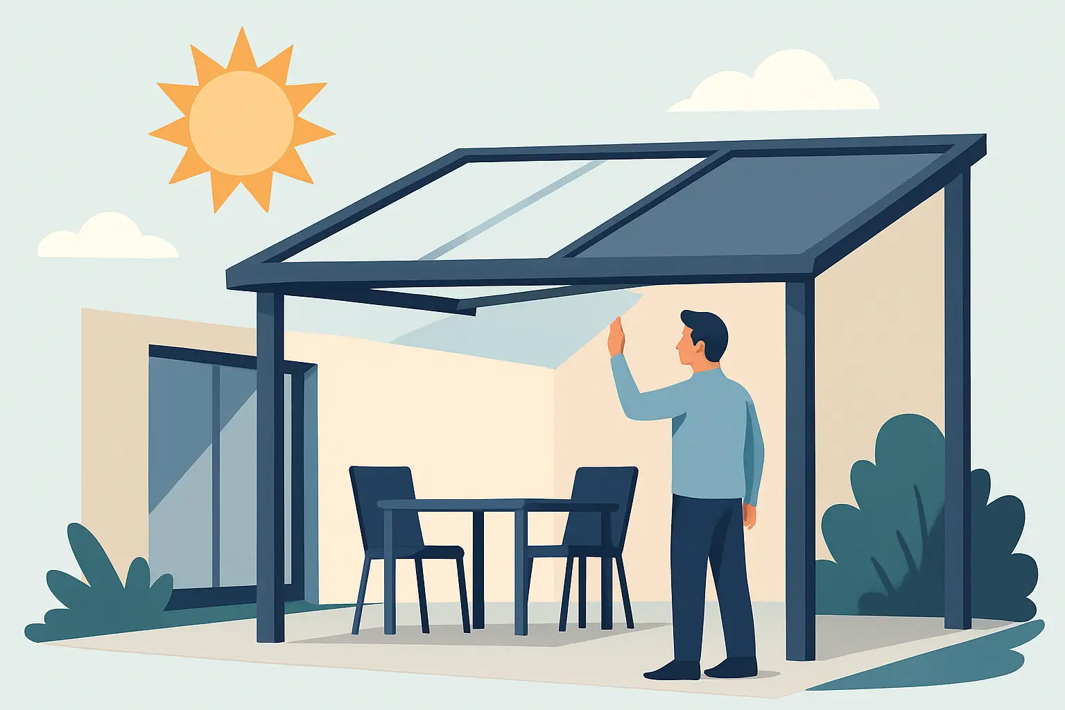 Mehr über den Artikel erfahren Sonnenschutzfolie fürs Terrassendach: lohnt sich das?