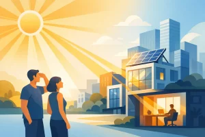 Mehr über den Artikel erfahren Sonnenstrahlen bei Mensch und Gebäude