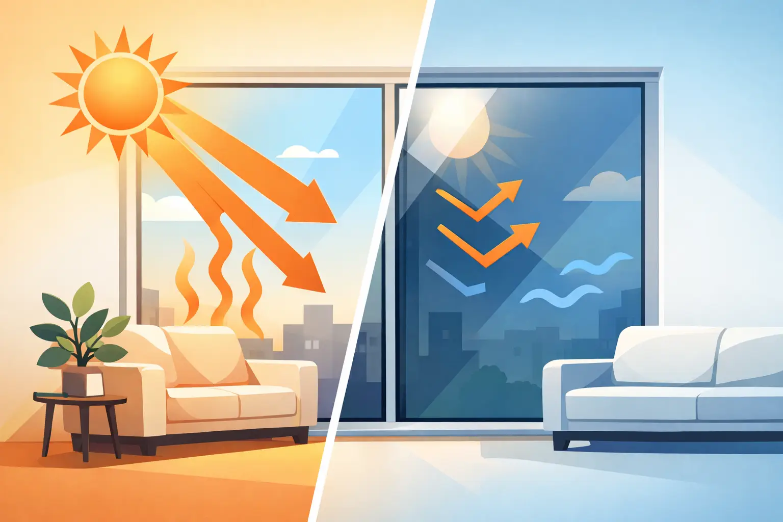 Du betrachtest gerade Wie stark senkt Sonnenschutzfolie Hitze?